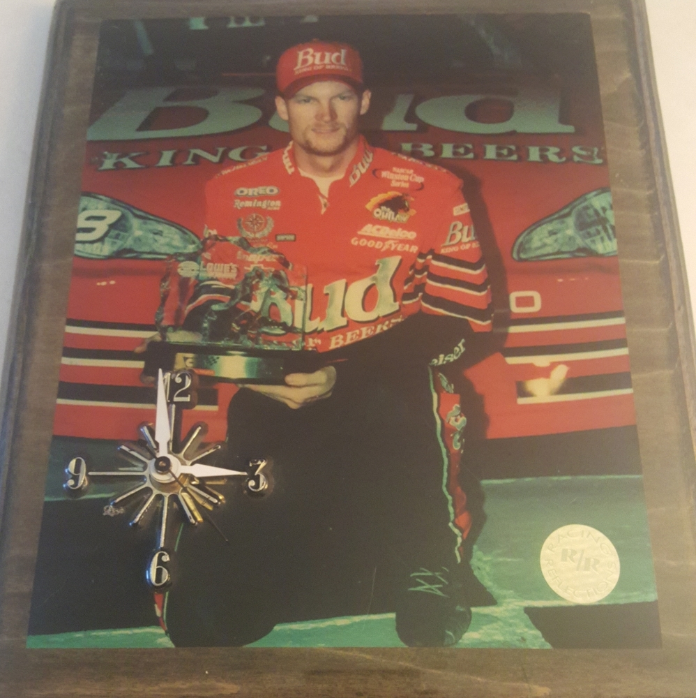 DALE EARNHARDT JR. BATTERY-OPERATED CLOCK- 10X12